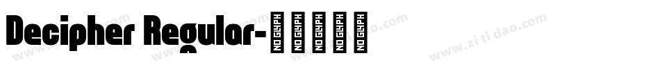 Decipher Regular字体转换